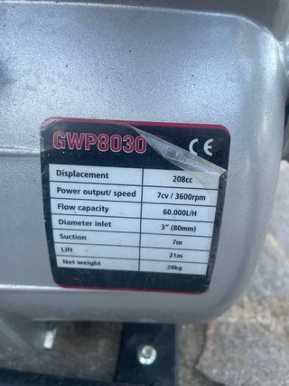Motobomba gasolina
