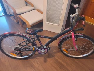 Bicicleta BTWIN 20 nera e rosa con marce