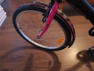 Bicicleta BTWIN 20 nera e rosa con marce