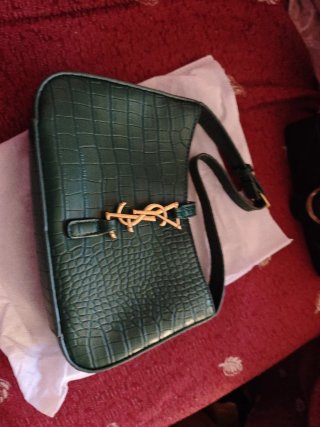 Bolso de hombro verde YSL