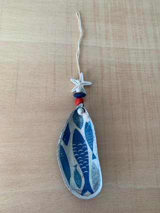 5 Conchas de Mexilhão Decoradas Estilo Marino