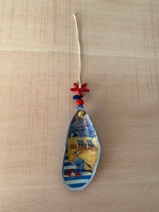 5 Conchas de Mexilhão Decoradas Estilo Marino