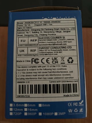 Cámara IP WiFi con Audio HD
