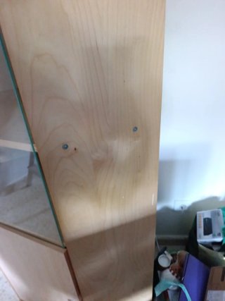 Mueble Rinconera Madera y Cristal