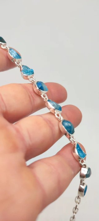 Pulsera de Plata y Apatito.