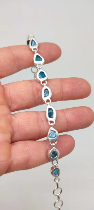 Pulsera de Plata y Apatito.