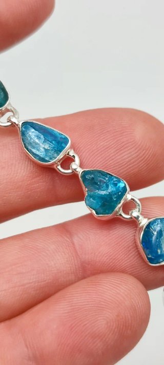 Pulsera de Plata y Apatito.