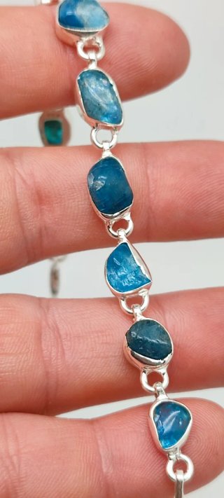 Pulsera de Plata y Apatito.