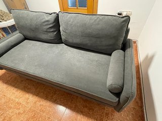 Sofá BOLL 2 plazas gris terciopelo
