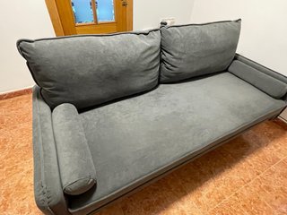 Sofá BOLL 2 plazas gris terciopelo