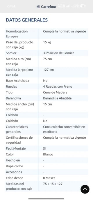 Cuna colecho convertible en escritorio