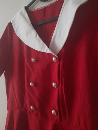 Vestido Rojo Estilo Años 50