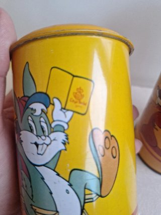 2 Scatole Banco Postal Vintage Bugs Bunny e Scoiattolo