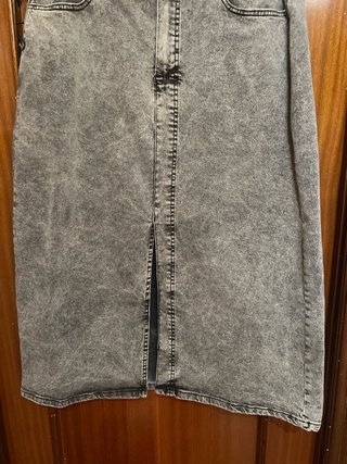 Falda vaquera gris L  99% algodón 1% elástico