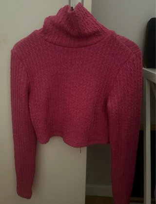 Jersey rosa fucsia cuello alto