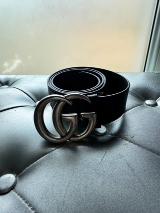 Cinturón Gucci GG Marmont Piel Hebilla Doble G