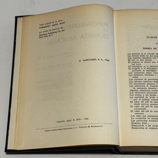 Fundamentos de Química Aplicada – Marcombo (1966)