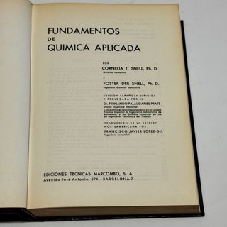 Fundamentos de Química Aplicada – Marcombo (1966)