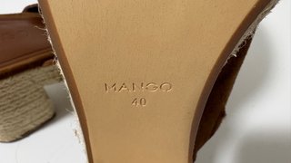 Sandalias Mango Marrón Plataforma Tacón