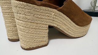 Sandalias Mango Marrón Plataforma Tacón