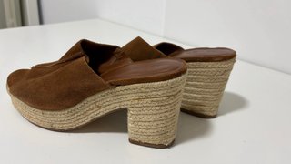 Sandalias Mango Marrón Plataforma Tacón