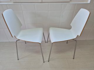 Conjunto Mesa cocina 125x75 + 2 Sillas Ikea blanco