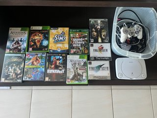 Consola PS1 y 10 juegos XBOX 360/PS1 y PC