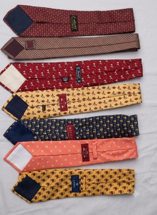 Lote 7 Corbatas Seda Italianas de marca
