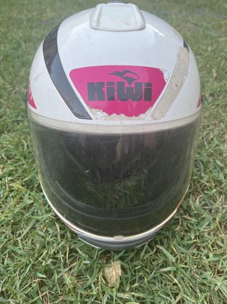 Casco de moto integral blanco