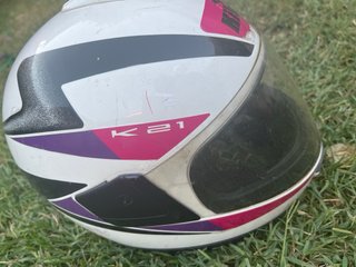 Casco de moto integral blanco