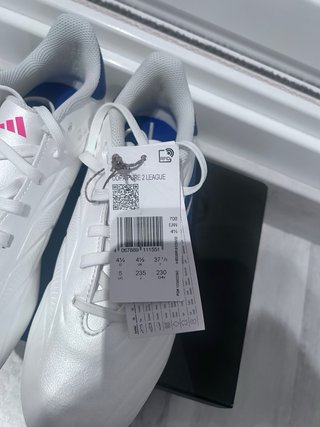 Zapatillas Adidas Fútbol Blancas y Azules