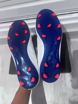 Zapatillas Adidas Fútbol Blancas y Azules