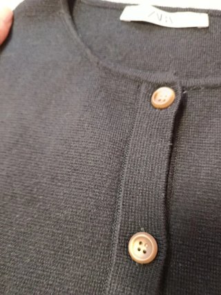 Chaleco punto Zara negro Talla S