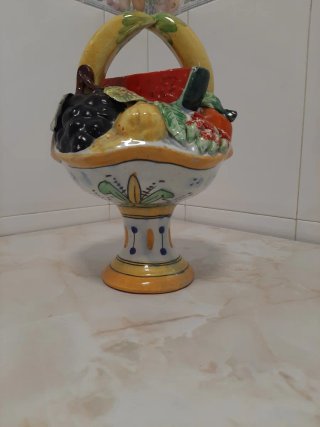 Botijo Cerámica Vintage Frutas Multicolor
