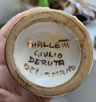 Piccolo Vaso Anfora Deruta Gialletti Giulio
