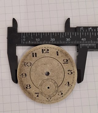 Quadrante Orologio Tasca Metallo Antico