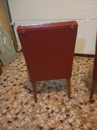 Butacas vintage piel rojo Burdeos