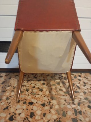 Butacas vintage piel rojo Burdeos