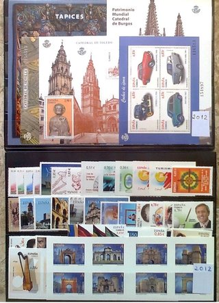 Francobolli Spagna Anno Completo 2012 Nuovi