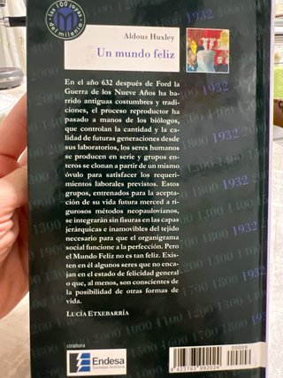 Libro “un mundo feliz”