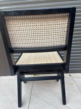 4 Sillas Diseño Madera Olmo y Ratán