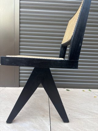 4 Sillas Diseño Madera Olmo y Ratán