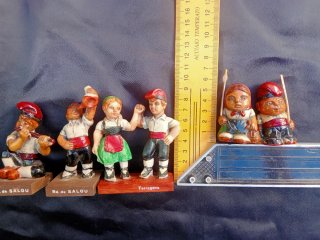 Figuras Belén catalanas cerámica Sardana,