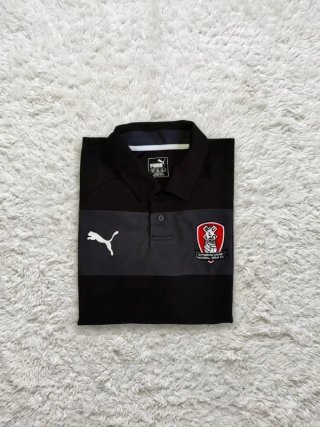 Polo Deportivo Puma Negro y Gris - Talla M