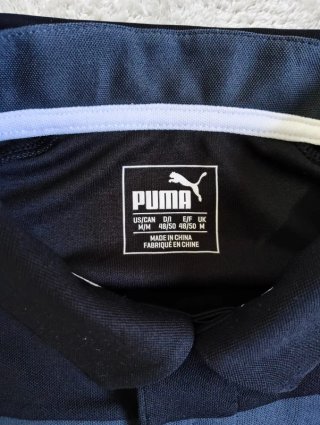 Polo Deportivo Puma Negro y Gris - Talla M