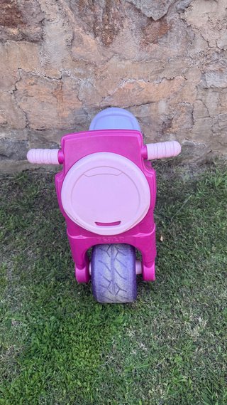 Moto correpasillos bebé rosa y morada