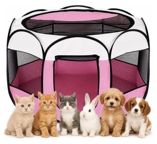 Recinto pieghevole per animali domestici 74x74x43 cm