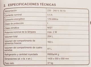Frigorífico congelador marca Qilive blanco