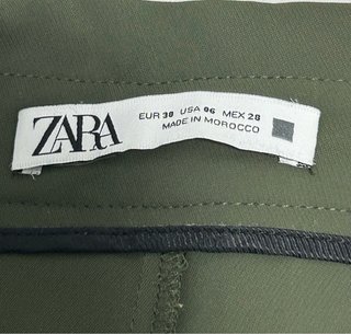 Pantalón cargo verde caqui Zara - Talla M (38)