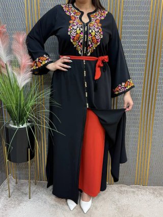 Vestido Marroquí Bordado Beige Talla L XL xxl